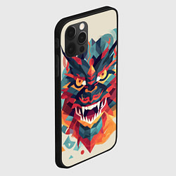 Чехол для iPhone 12 Pro Max Дракон: арт нейросети, цвет: 3D-черный — фото 2