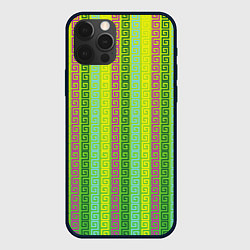 Чехол для iPhone 12 Pro Max Abstraction green, цвет: 3D-черный