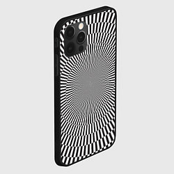 Чехол для iPhone 12 Pro Max Психоделические линии, цвет: 3D-черный — фото 2
