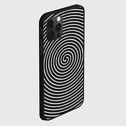 Чехол для iPhone 12 Pro Max Оптическая иллюзия спираль, цвет: 3D-черный — фото 2