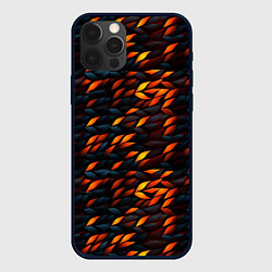 Чехол iPhone 12 Pro Max Black orange texture