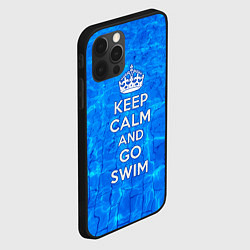 Чехол для iPhone 12 Pro Max Будь спокоен и плавай, цвет: 3D-черный — фото 2