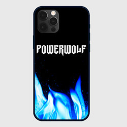 Чехол для iPhone 12 Pro Max Powerwolf blue fire, цвет: 3D-черный