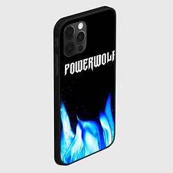 Чехол для iPhone 12 Pro Max Powerwolf blue fire, цвет: 3D-черный — фото 2