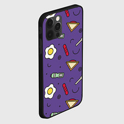 Чехол для iPhone 12 Pro Max Eggs breakfast, цвет: 3D-черный — фото 2