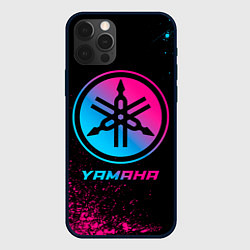 Чехол для iPhone 12 Pro Max Yamaha - neon gradient, цвет: 3D-черный