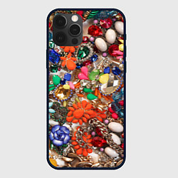 Чехол для iPhone 12 Pro Max Камни и драгоценности, цвет: 3D-черный