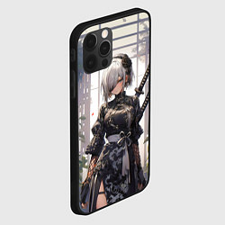 Чехол для iPhone 12 Pro Max Nier automata девушка с мечами, цвет: 3D-черный — фото 2