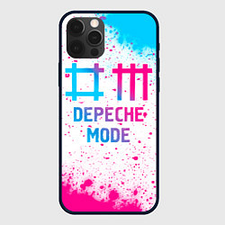 Чехол для iPhone 12 Pro Max Depeche Mode neon gradient style, цвет: 3D-черный