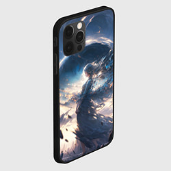 Чехол для iPhone 12 Pro Max Небесная девушка от нейросети, цвет: 3D-черный — фото 2