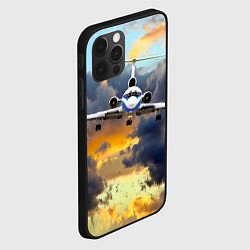 Чехол для iPhone 12 Pro Max Ту-154 Суровый закат, цвет: 3D-черный — фото 2