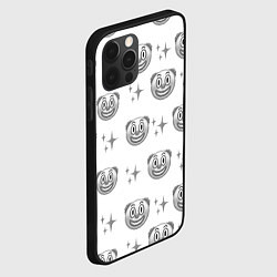 Чехол для iPhone 12 Pro Max Клоунада чб, цвет: 3D-черный — фото 2