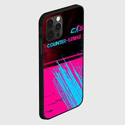 Чехол для iPhone 12 Pro Max Counter-Strike 2 - neon gradient: символ сверху, цвет: 3D-черный — фото 2