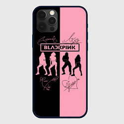 Чехол для iPhone 12 Pro Max Blackpink силуэт девушек, цвет: 3D-черный