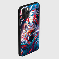 Чехол для iPhone 12 Pro Max Девушка киберсамурай и дракон от нейросети, цвет: 3D-черный — фото 2