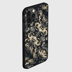 Чехол для iPhone 12 Pro Max Японские волны в темных тонах, цвет: 3D-черный — фото 2