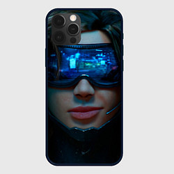 Чехол для iPhone 12 Pro Max Cybergirl, цвет: 3D-черный