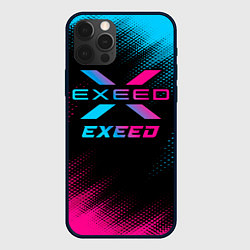 Чехол для iPhone 12 Pro Max Exeed - neon gradient, цвет: 3D-черный