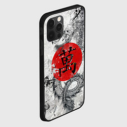 Чехол для iPhone 12 Pro Max Dragon - white grunge, цвет: 3D-черный — фото 2