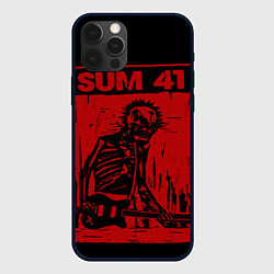 Чехол для iPhone 12 Pro Max Sum41 - Skeleton, цвет: 3D-черный