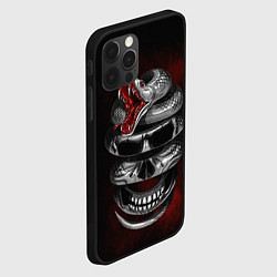 Чехол для iPhone 12 Pro Max Snake skull, цвет: 3D-черный — фото 2