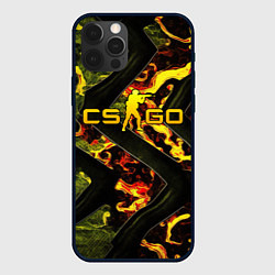 Чехол для iPhone 12 Pro Max CS GO green and fire, цвет: 3D-черный