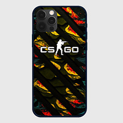 Чехол для iPhone 12 Pro Max CSGO white logo, цвет: 3D-черный