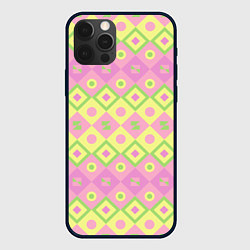 Чехол для iPhone 12 Pro Max Pink yellow style, цвет: 3D-черный