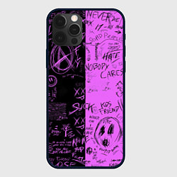 Чехол для iPhone 12 Pro Max Dead inside purple black, цвет: 3D-черный