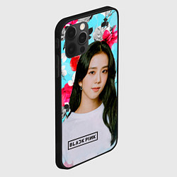 Чехол для iPhone 12 Pro Max Jennie Kim Blackpink flowers, цвет: 3D-черный — фото 2