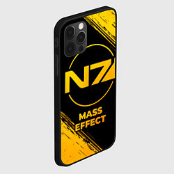 Чехол для iPhone 12 Pro Max Mass Effect - gold gradient, цвет: 3D-черный — фото 2