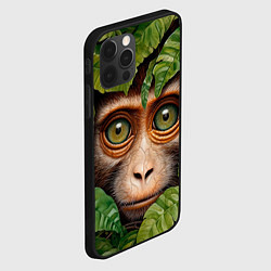 Чехол для iPhone 12 Pro Max Обезьяна в джунглях, цвет: 3D-черный — фото 2