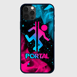 Чехол для iPhone 12 Pro Max Portal - neon gradient, цвет: 3D-черный