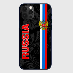 Чехол для iPhone 12 Pro Max Russia black style, цвет: 3D-черный