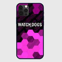 Чехол для iPhone 12 Pro Max Watch Dogs pro gaming: символ сверху, цвет: 3D-черный