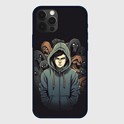 Чехол для iPhone 12 Pro Max Крик страха, цвет: 3D-черный