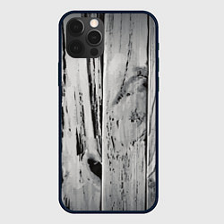 Чехол для iPhone 12 Pro Max Grey wood, цвет: 3D-черный