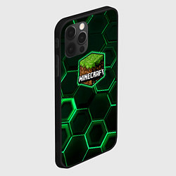 Чехол для iPhone 12 Pro Max Minecraft Logo Плиты, цвет: 3D-черный — фото 2