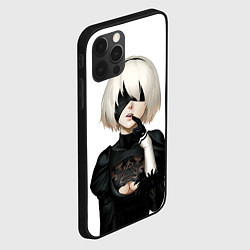 Чехол для iPhone 12 Pro Max Nier: Automata - 2B Кибергражданка, цвет: 3D-черный — фото 2