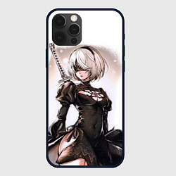 Чехол для iPhone 12 Pro Max Nier: Automata - 2B TechnoBlade, цвет: 3D-черный