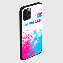 Чехол для iPhone 12 Pro Max DanMachi neon gradient style: символ сверху, цвет: 3D-черный — фото 2