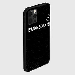 Чехол для iPhone 12 Pro Max Evanescence glitch на темном фоне: символ сверху, цвет: 3D-черный — фото 2