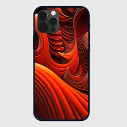 Чехол для iPhone 12 Pro Max Оранжевая абстракция, цвет: 3D-черный