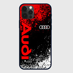 Чехол для iPhone 12 Pro Max Ауди - красный и белый, цвет: 3D-черный