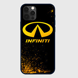 Чехол для iPhone 12 Pro Max Infiniti - gold gradient, цвет: 3D-черный