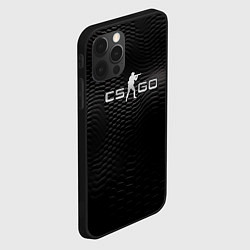 Чехол для iPhone 12 Pro Max CS GO silver logo, цвет: 3D-черный — фото 2