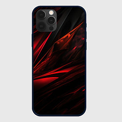 Чехол для iPhone 12 Pro Max Black red background, цвет: 3D-черный