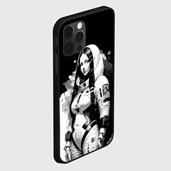 Чехол для iPhone 12 Pro Max Красивая девчонка - космонавт Nasa, цвет: 3D-черный — фото 2