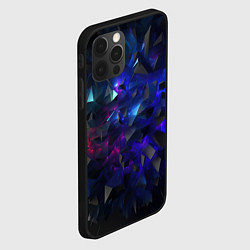 Чехол для iPhone 12 Pro Max Синие осколки, цвет: 3D-черный — фото 2