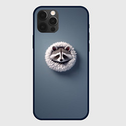 Чехол для iPhone 12 Pro Max Мордочка маленького енота, цвет: 3D-черный